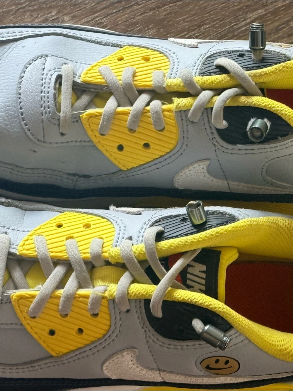 Nike Air Max White, Black & Yellow Retro Sneakers